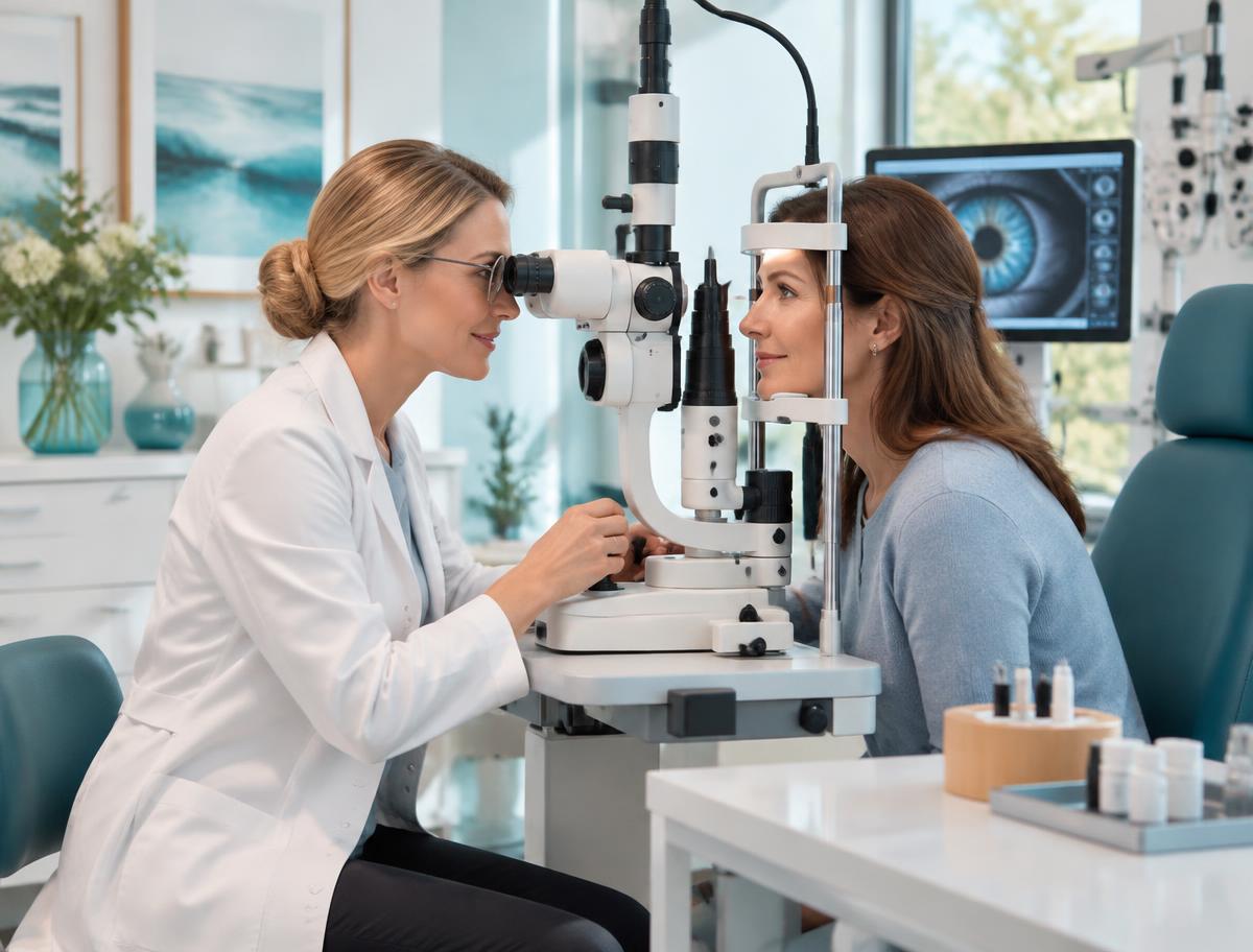 Moderne Augenuntersuchung bei Optik Werner